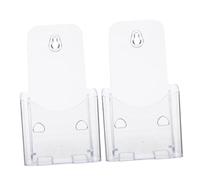 Parliky 2 Pezzi Supporto Documenti da Muro in Acrilico Trasparente Organizer Robusto per Brochure e Depliant Funzionale e Decorativo per Ufficio e Casa