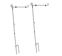 Parliky 2 Pezzi Supporto per vessillo da esterno in metallo battuto scuro resistente e facile da installare clip antivento per vessilli stagionali e decorazioni esterne (2 pezzi)