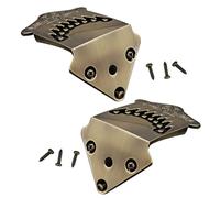 Parliky 2 Pezzi Tailpiece Mandolino in Bronzo con Viti di Montaggio Ponte per Corde Ricambio Accessori Strumento Musicale per Pratica e Performance Design Ergonomico e Tono Stabile