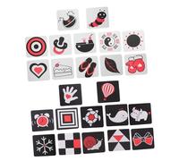 Parliky 20 pezzi Carte Flash per Ragazzo Ragazza Mesi Giocattoli Educativi ad Contrasto per Stimolazione Visiva per Sviluppo Memoria e Coordinazione