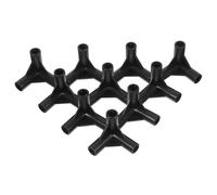 Parliky 24 Pezzi Accessori per Tende da Campeggio in Plastica Pe Nero, Connettori a Gomito e Giunti a Tre, Facili da Installare per Tende da Sole e Gazebo