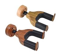 Parliky 2pezzi Ganci Per Chitarra Da Parete in Legno Metallo e Gomma Ganci Staccabili Per Chitarra Supporto Da Parete Per Strumenti Corda Facile Installazione Design Culla Profonda