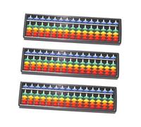 Parliky 3 Pezzi Abaco Aritmetico File in Plastica Strumento Portatile per Leggero e Resistente per Esercizi di Calcolo Mentale e Apprendimento Matematico