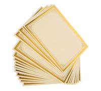 Parliky 30 pezzi Carta Pergamena con Foglia Oro per Diplomi e Certificati Vuoti Compatibile Stampanti Inkjet Formato Orizzontale per Cerimonie Scuola e Ufficio