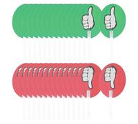 Parliky 30 pezzi Palette per Voto Riutilizzabili da Tavoletta Voto in Resistente Accessori per Insegnanti e Classe Segnali Sì No per Votazione in Aula Indoor e Outdoor