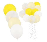 Parliky 30 Pezzi Palloncini Gialli in Lattice Resistenti Kit e Decorazioni per Feste Compleanno e Shower Coordinato Nastro
