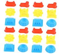 Parliky 30 pezzi Stampi per Fortezze di Sabbia in Plastica Spessa e Sicura Kit Creativo per Giochi Indoor e Outdoor per Gioco Immaginativo e Sviluppo Spaziale Colore Colore Casuale