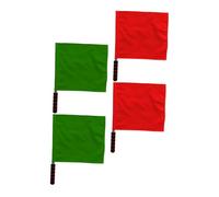 Parliky 4 pezzi Bandierine Arbitro Piccole Rosse e Verdi Resistenti e Antiscivolo per Segnalazione Gare Sportive Scolastiche e di Corsa