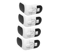 Parliky 4 pezzi Blocca Sportelli con Chiave Sicurezza Anti-pizzicotto per Frigorifero Cassetti e Armadietti Chiusura Sicura in Abs Resistente per Protezione in Casa