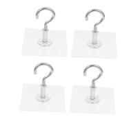 Parliky 4 Pezzi Ganci Autoadesivi per Soffitto Ganci Resistenti Foratura per Piante Sospese Lanterne e Campanelli Vento Adesivo Forte per Superfici Lisce come Piastrelle e Metallo