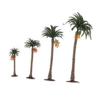 Parliky 4 pezzi Modelli Miniature Alberi di Cocco per Scenari Treni Resistente Alberi Tropicali per Decorazioni Paesaggistiche e Modelli Architettonici Altezza Variabile per Tavoli di
