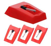 Parliky 4 pezzi Puntine Stilo Giradischi Ricambio Aghi per Fonografo Vinile Ago Rotabile per Giradischi Elettrico e Phonograph Installazione Facile e Suono Nitido