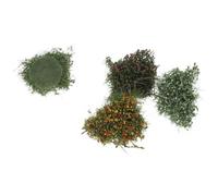 Parliky 4 Pezzi Set Fiori in Miniatura per Casa delle Bambole, Piante Modello Artificiali per Diorama e Paesaggio Ferroviario, Decorazioni Sceniche per Modellini in Spazi Piccoli