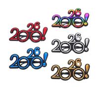 Parliky 5 Paia Numero 2026 Occhiali Decorativi in Plastica Punto