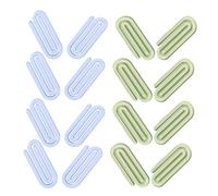 Parliky 50 Pezzi Graffette Decorative per Ufficio a Forma di Clip Segnalibro Piccole Clip per Documenti in Plastica Trasparente Verde e Blu Multiuso per Scuola e Casa