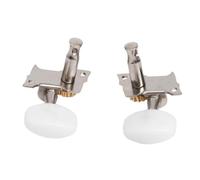 Parliky 5pezzi Meccaniche per Banjo Bianche e Argentee Chiavi per Accordatura in Lega di Zinco e Pvc con Meccaniche Sinistre e Chiave per Banjo Incluse Boccole