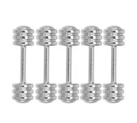 Parliky 5pezzi Mini Manubri in Miniatura per Casa di Attrezzi Sportivi Accessori per Mini Casa e Palestra Riproduzione Scala per Giochi di Finzione e Decorazione