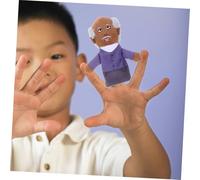 Parliky 6 pezzi Marionette Dita Famiglia in Morbido Peluche per Burattini Mano Educativi per Narrazione e di Ruolo Giocattoli Interattivi per Sviluppo Linguaggio e Creatività per Famiglie