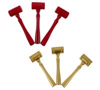 Parliky 6 Pezzi Martelletto da Giudice in Legno Solido Martello per Avvocati e Aste con Impugnatura Confortevole e Suono Chiaro Strumento Artigianale per Giochi di Ruolo e Regali