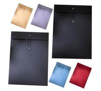 Parliky 6 pezzi Organizer Documenti in Carta con Chiusura Stringa da Buste Portadocumenti Colorate per Ufficio Scuola e Casa Custodia Resistente per Fatture e Ricevute