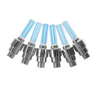 Parliky 6pcs Luci LED per Valvole Pneumatici Bicicletta e Auto, Neon Multicolore a 7 Colori, Luci Fluorescenti per Raggi, Sicurezza Notturna e visibilità Migliorata, Batteria Inclusa, Blu