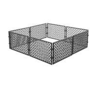 Parliky 8 Pezzi Recinzione Miniatura in Plastica Alta Resistenza per Diorami e Modellismo Rete Protettiva Densa per Accessori Paesaggistici e Scenografie Militari Colore Grigio Scuro