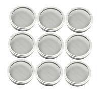 Parliky 9 Pezzi Coperchi Germogliatore in Inossidabile per Barattoli Wide Mouth Rete Fine per Germogli Organici Facile da Usare e Drenare Perdita Semi