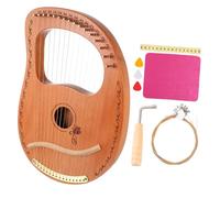 Parliky Arpa Lira in Legno a 16 Corde Portatile, Strumento a Corda Per Principianti e Appassionati Di Musica, Arpa Di Legno Processo Di Lucidatura Arrotondato Per Un Suono Melodioso e Comfort Al Tatto