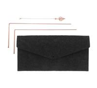 Parliky Bacchette Rabdomanzia Ottone con Pendolo e Borsa in Feltro Strumenti Portatili per Caccia Fantasmi Rilevamento Acqua e Oro Uso Spirituale e Prospezione Tesori