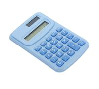 Parliky Calcolatrice Portatile Piccola per Scuola e Ufficio Doppia Alimentazione Batteria e Solare Pulsanti Facili da Usare Design Compatto Colore Azzurro Strumento Pratico per Studenti e