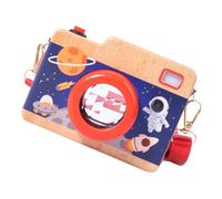 Parliky Caleidoscopio in Legno, Macchina Fotografica Giocattolo Miniatura Prisma Multicolore, Materiale Sicuro e Leggero, Stimola creatività e Esplorazione, Design Portatile per Uso