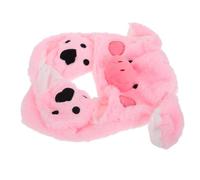 Parliky Cappello Maiale Peluche Morbido con Orecchie Mobili e Scaldacollo Integrato Cappellino Invernale Antivento per Ragazzi Accessorio Divertente per Halloween e Feste