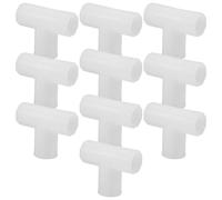 Parliky Connettori a T in Plastica da 16 MM per Tubi Appendiabiti Set da 10 Pezzi Giunti per Scaffalature Modulari Parti di Ricambio per Organizer Scarpiere e Armadi Montaggio senza