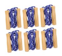 Parliky Corda per Saltare Manico in Legno Set 6 Pezzi Corda per Saltare Fitness Resistente all'Usura per Educazione Fisica Esercizi Indoor e Outdoor per e Adulti