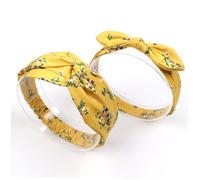 Parliky Fasce Elastiche per Capelli Mammina Nodo Incrociato Fasce Morbide in Traspirante per Viaggi e Occasioni Speciali Motivo Fiorito Romantico