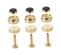 Parliky Fibbia a Pistone per Tromba in Metallo Dorato, Pulsante Automatico Coperture Superiori e Inferiori, Accessori per Strumenti a Fiato per Band e Orchestre, Resistente e Compatto