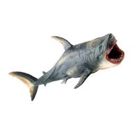 Parliky Figura di Squalo Bianco Grande in Plastica Giocattolo Educativo Decorazione Realistica di Animali Marini per Casa e Ufficio