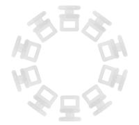 Parliky Ganci per Tende a Binario per Roulotte e Autobus, 200 Pezzi in Plastica Rulli Silenziosi per Binari Scorrevoli, Accessori per Tende da Finestra Installazione Semplice e