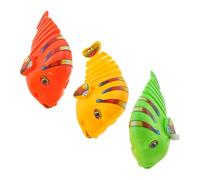 Parliky Giocattoli a Carica a Forma di Pesce Oscillante, Set da 3 Pezzi in Plastica Colorata, Giocattoli da Bagno Meccanici Senza Batterie, Stimolanti per creatività e Colore Casuale