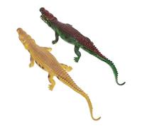 Parliky Giocattolo Alligatore Realistico 40 Cm in Gomma Morbida, Set 2 Pezzi, Giocattolo Urlante, Compagno di Giochi per Bagno e Piscina, Materiale Sicuro e Leggero