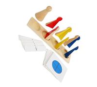 Parliky Giocattolo di Frazioni in Legno Educativo Interattivo per Set Manipolativo Matematico Blocchi di Costruzione Colorati per Apprendimento Creativo e Visualizzazione delle Frazioni