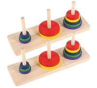 Parliky Gioco di Logica Torre di Hanoi in Materiale Sintetico 2 Pezzi per Ragazzo Ragazza e Adulti, Giocattolo Intellettuale Creativo per Casa e Feste, senza Spine