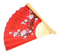 Parliky Grande Ventaglio Pieghevole Cinese da Parete 50X90 CM in bambù e Carta Decorazione Murale Fiore di Prugna per Feste a Tema Matrimoni e Ambienti Domestici