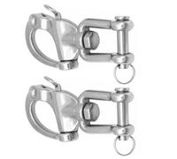 Parliky Grillo a Scatto in Acciaio Inox 316 da 3 1/3' Molla Girevole, Set 2 Pezzi, Gancio di Sicurezza per Barche, Accessorio per Ormeggio Resistente alla Corrosione e Adatto alla