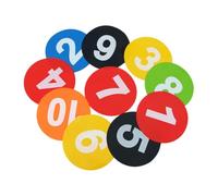 Parliky Kit 10 Marcatori per Allenamento Calcio Design Numerico in TPE, Dischi Piatti Multiuso per Festa Calcio Decor e Pratiche Sportive Colore Casuale