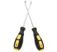 Parliky Levachiodi Portatile in Acciaio ad Alto Tenore di Carbonio 15° Curvatura Impugnatura in Gomma Morbida Set da 2 Estrattori Manuali per Chiodi Puntine e Tappezzeria Utensili per