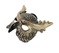 Parliky Maschera di Gufo Steampunk Mezza Faccia Realistica per Donna Leggera e Dettagliata per Halloween Carnevale e Feste in Maschera Accessorio Cosplay