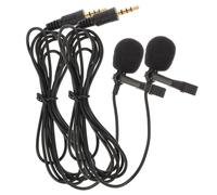 Parliky Microfono Lavalier per Registrazione Clip-on 3.5mm 2 Pezzi Suono Chiaro e Materiale Aps per Laptop e Tablet in Aula o Meeting