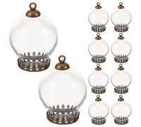 Parliky Mini Bottiglie di Vetro Tappo in Metallo 20Mm Set da 10 Pezzi per Decorazioni Fai da Te Matrimonio Festa Barattoli Piccoli e Trasportabili