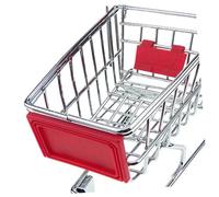 Parliky Mini Carrello della Spesa Giocattolo in Metallo Galvanizzato, Set da Gioco con Carrello Girevole, Portaoggetti da Scrivania e Giochi di Ruolo Colore Casuale Colore Casuale